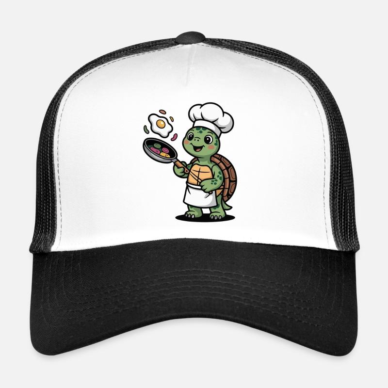 Tortue de cuisine avec chapeau de chef Casquette trucker 