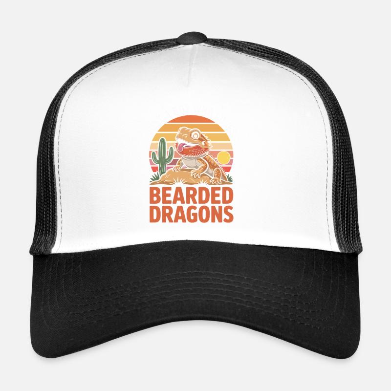 Dragon barbu Amour au coucher de soleil Casquette trucker 