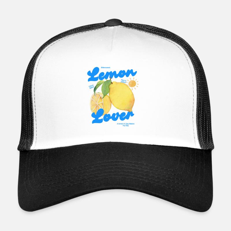 Zitrone Lemon Lover - Trucker Cap - Weiß/Schwarz