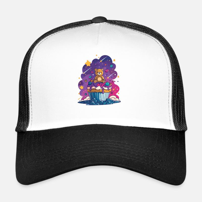 Cupcake en peluche dans le cosmos Casquette trucker 