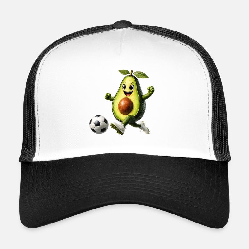 Avocado Fußball - Trucker Cap - Weiß/Schwarz