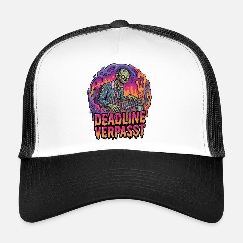Deadline Verpasst Zombie am PC Trucker Cap