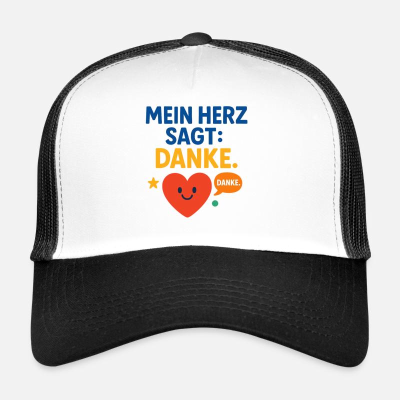 Mein Herz dankt, dankbarkeit liebe geschenk Trucker Cap
