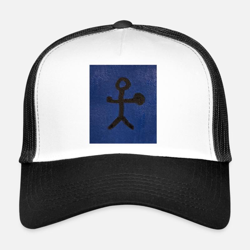 Shaman with drum - Trucker Cap - white/black