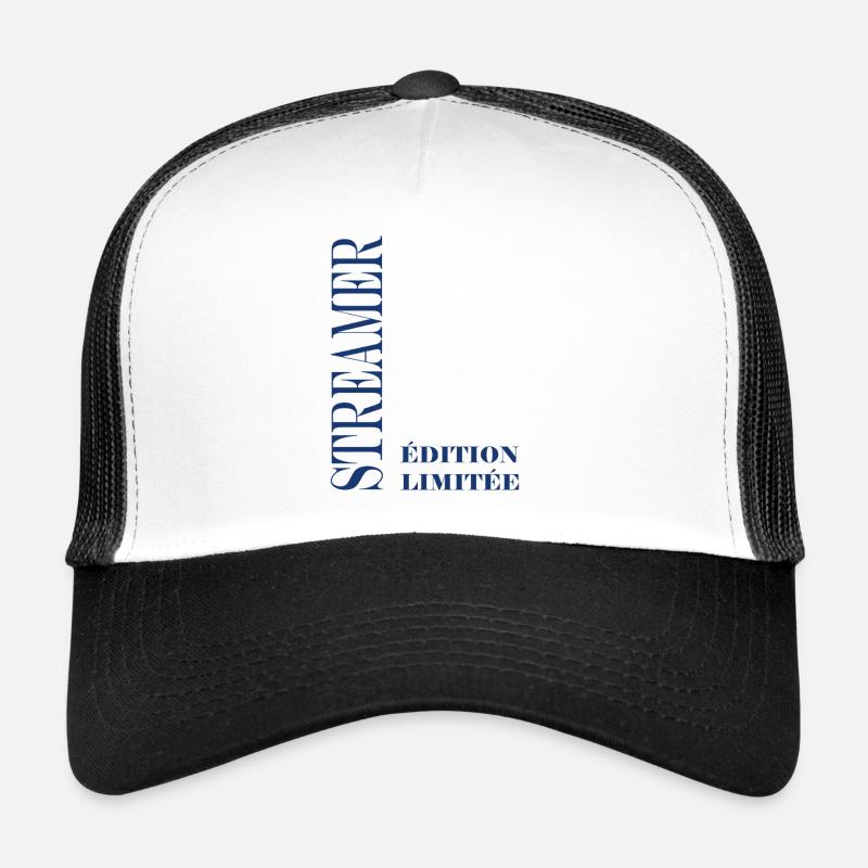 streamer Edition Limitee Serif Bleu Casquette trucker 