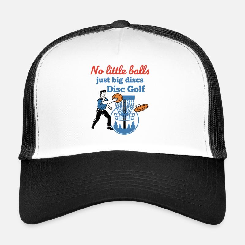 Pas de petites balles, juste de gros disques, disc golf, drôle Casquette trucker 