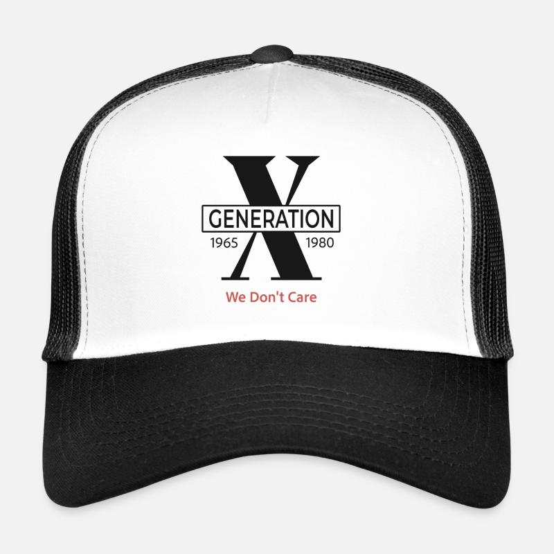 Generation X We Don't Care Trucker Cap