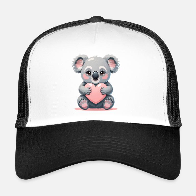 Koala câlin avec un cœur Casquette trucker 