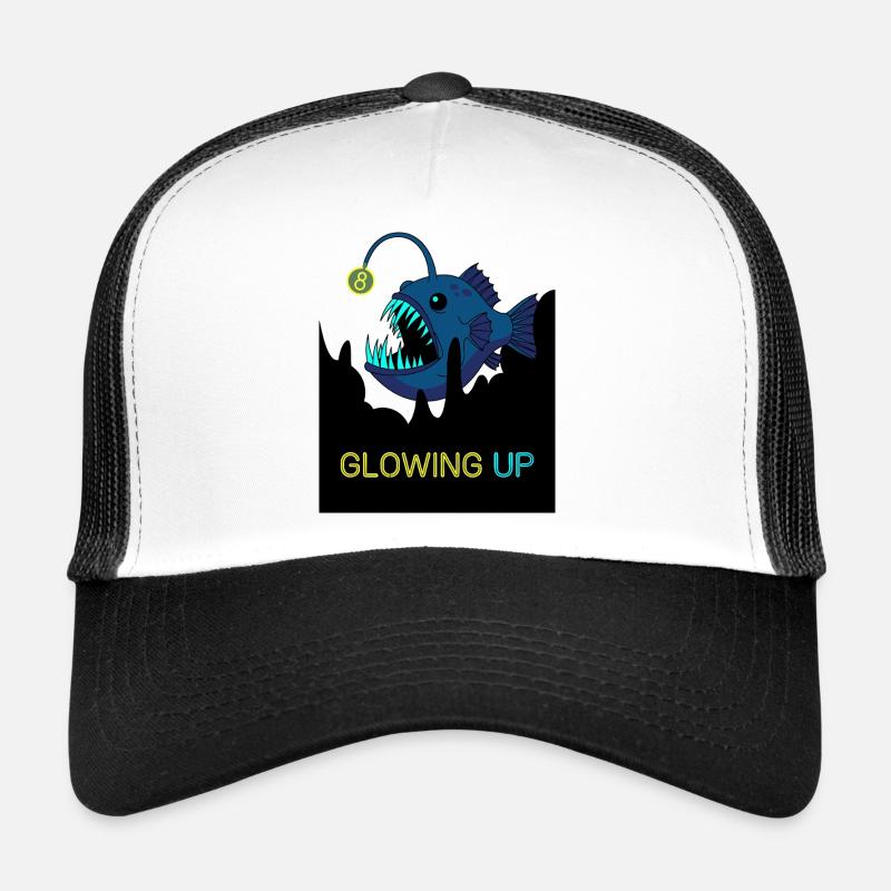 Poisson-grenouille du 8e anniversaire qui brille Casquette trucker 