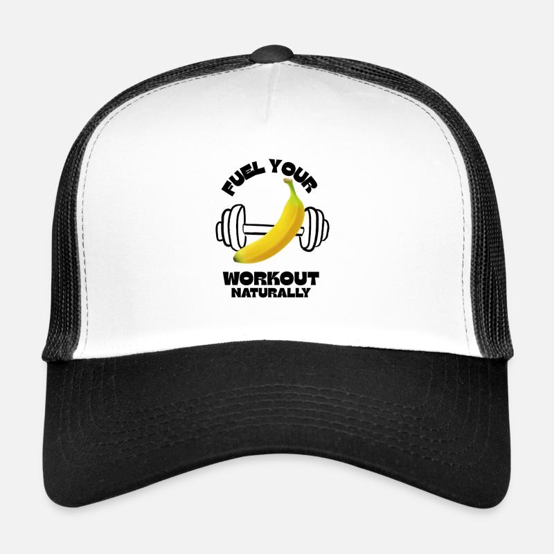 Fuel Your Workout Naturally - Trucker Cap - Weiß/Schwarz