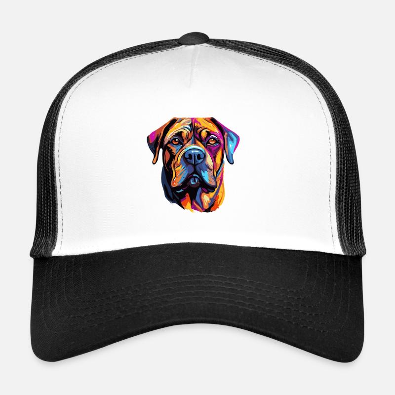 Portrait du chien kaléidoscope Casquette trucker 
