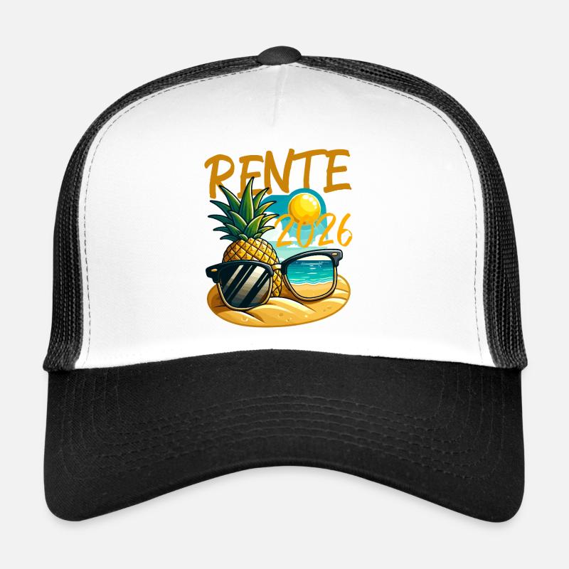 Retraite Retro Pineapple Beach 2026 Casquette trucker 