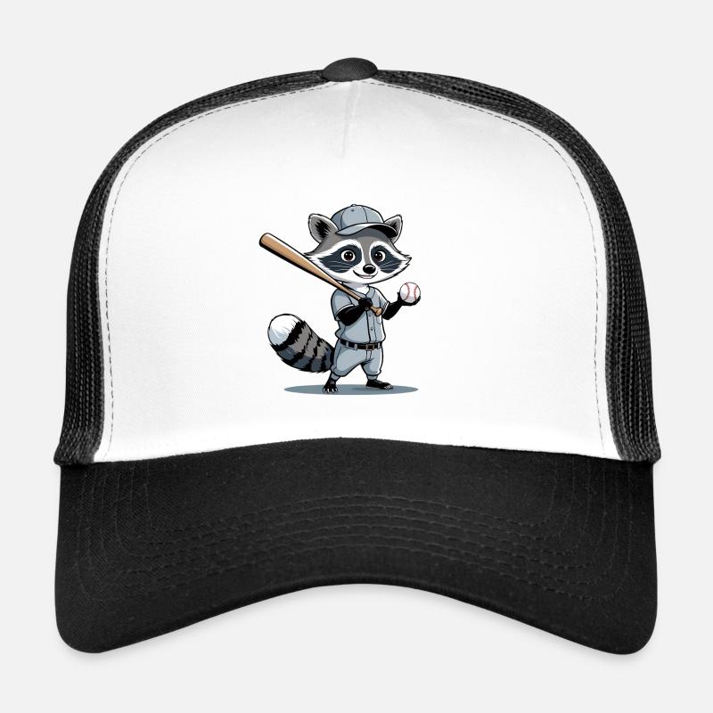 Héros du baseball Raccoon Casquette trucker 