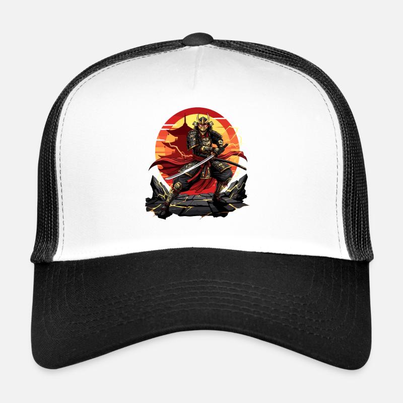 Otaku Samurai Warrior Japan Katana Design Casquette trucker 