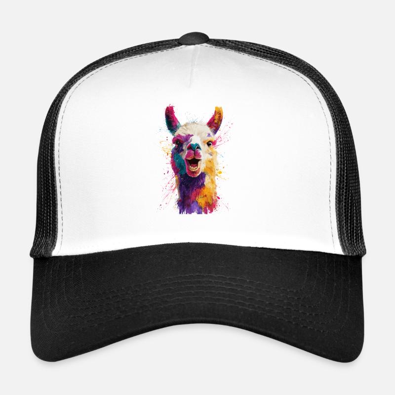 Explosion colorée de lamas Casquette trucker 