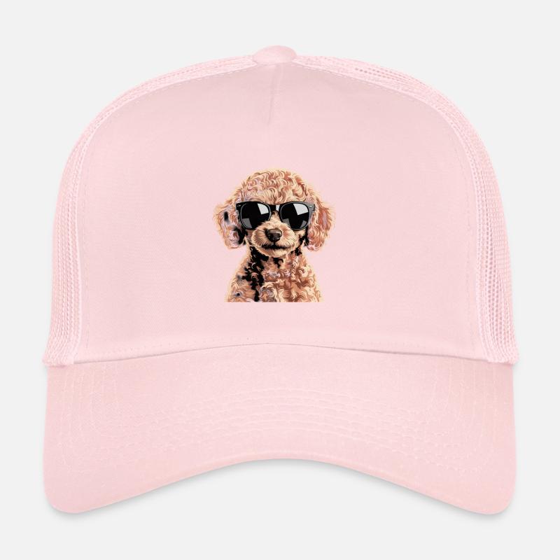 Brown Toy Poodle Trucker Cap