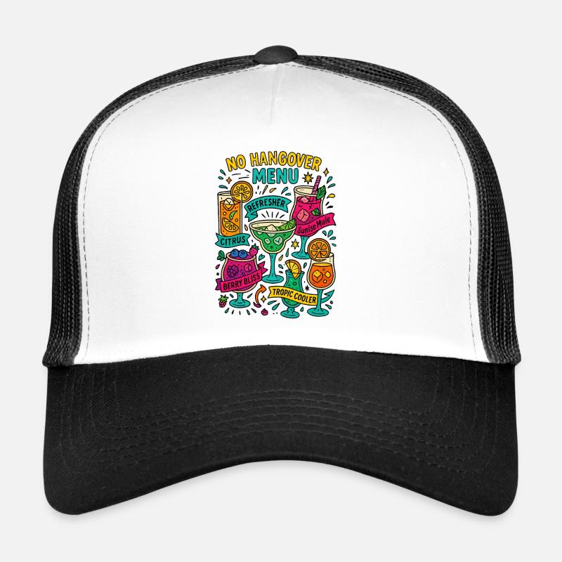 no hangover menu, mocktail karte Trucker Cap