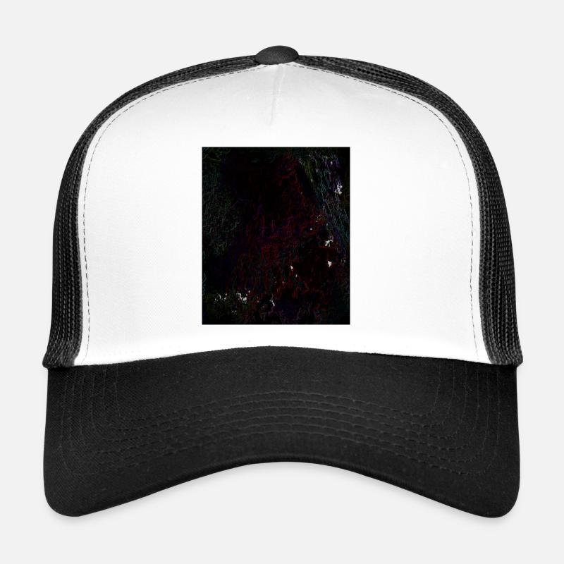 Dunkle Neonlinien Muster Trucker Cap