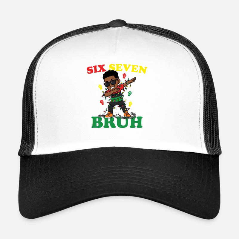Six sept frères qui dabbent Juneteenth garçons afro garçons Casquette trucker 