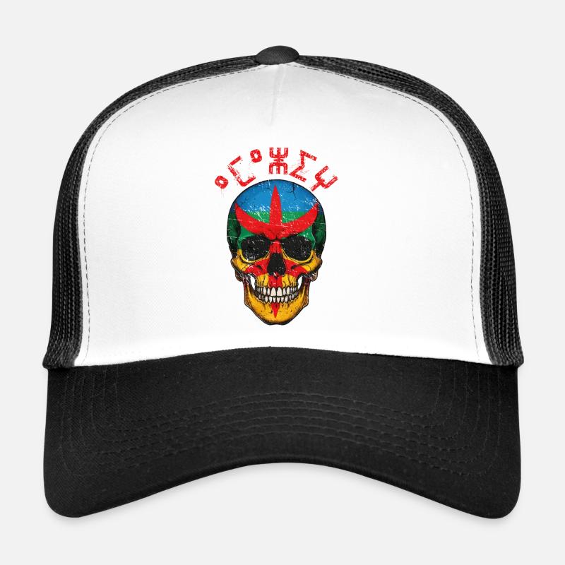 Amazigh Skull – Berber Pride Tifinagh T-Shirt Casquette trucker 