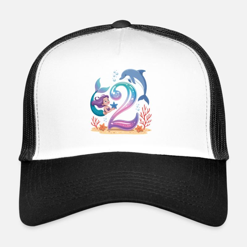Sirène 2e anniversaire 2 ans Casquette trucker 