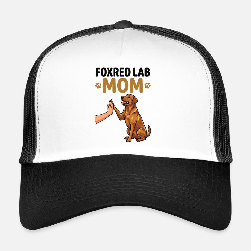Fox Red Lab Mom – High Five Hund Design Trucker Cap