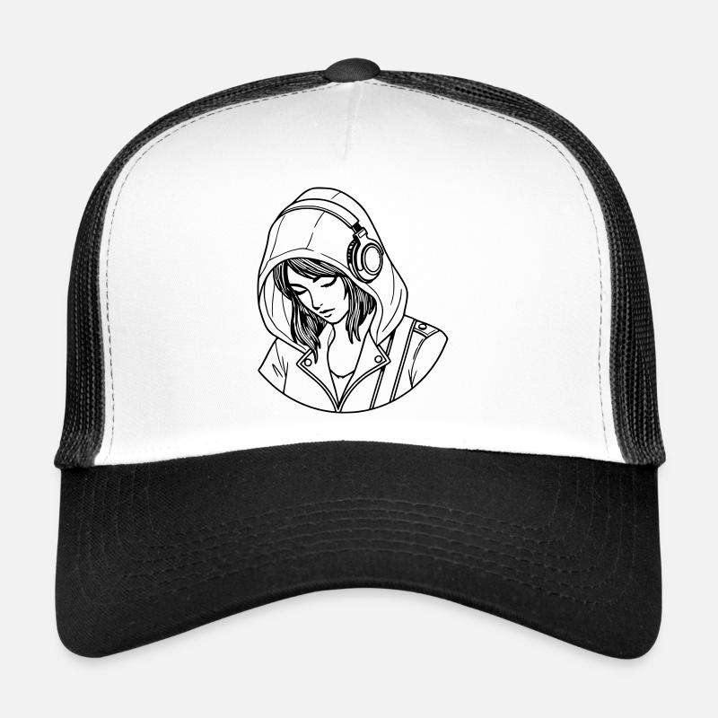 Frau Liebe Musik - Trucker Cap - Weiß/Schwarz