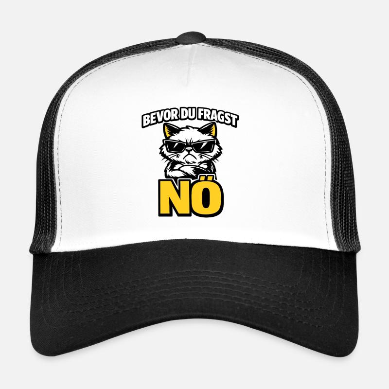 Bevor du fragst: NÖ – Grumpy Katze Trucker Cap