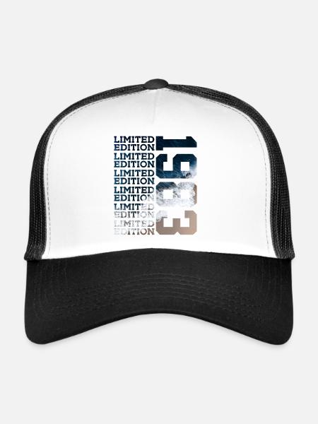 ÉDITION LIMITÉE 1983 43 ANS 43E ANNIVERSAIRE - Casquette trucker  - blanc/noir - Devant
