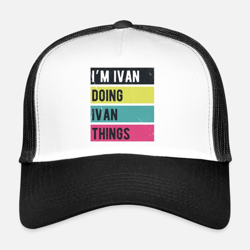 I’m Ivan Doing Ivan Things Retro Colors Trucker Cap