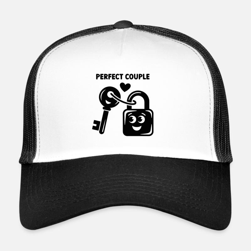 Clé de mon cœur Serrure et clé mignonnes Casquette trucker 
