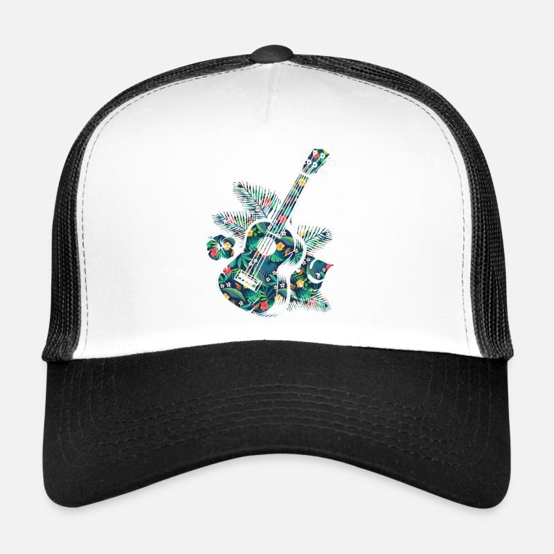 Ukulélé hawaïen ukulélé tropical Casquette trucker 