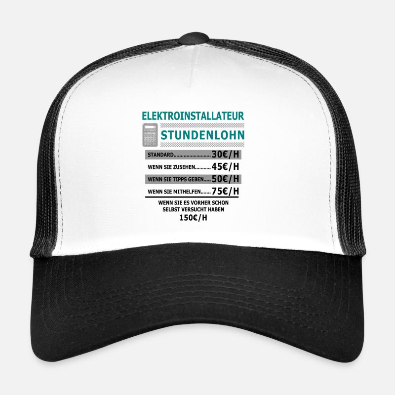Salaire horaire de plombier Casquette trucker 