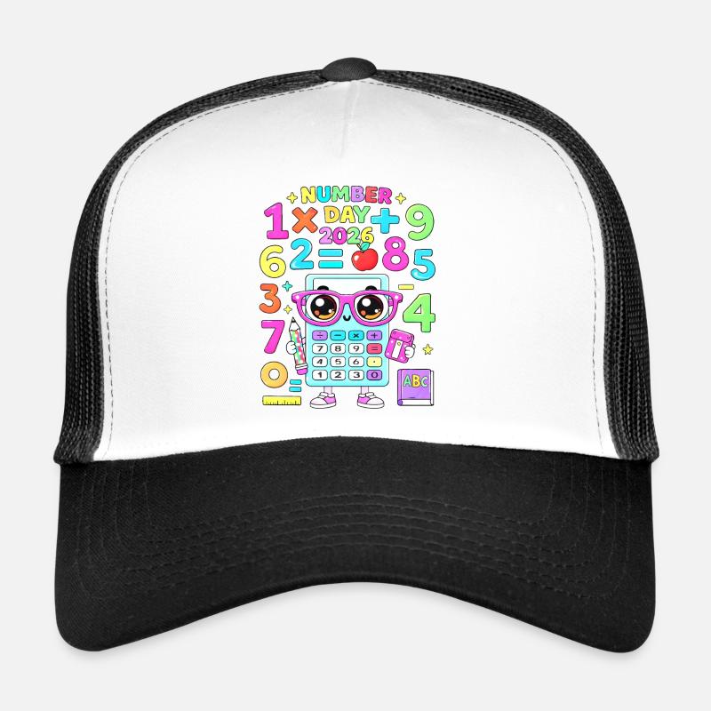 Kawaii Calculator Classroom Theme Trucker Cap