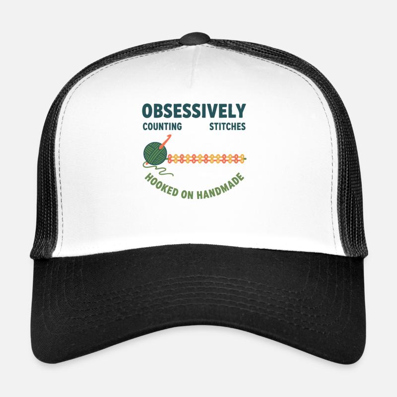 Mailles de comptage au crochet faites main Casquette trucker 