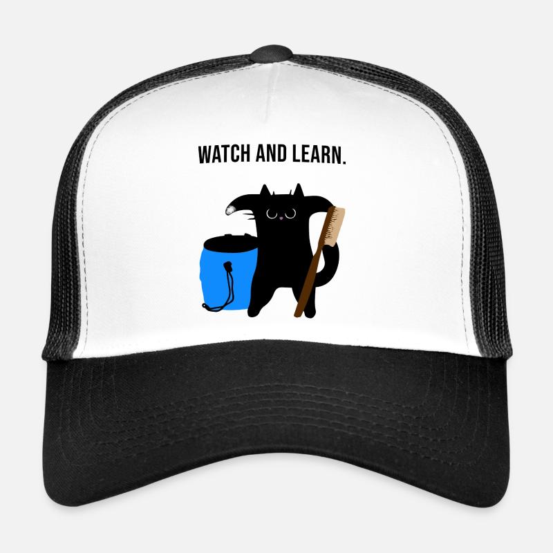 mürrische Boulder Katze motiviert zu klettern Trucker Cap