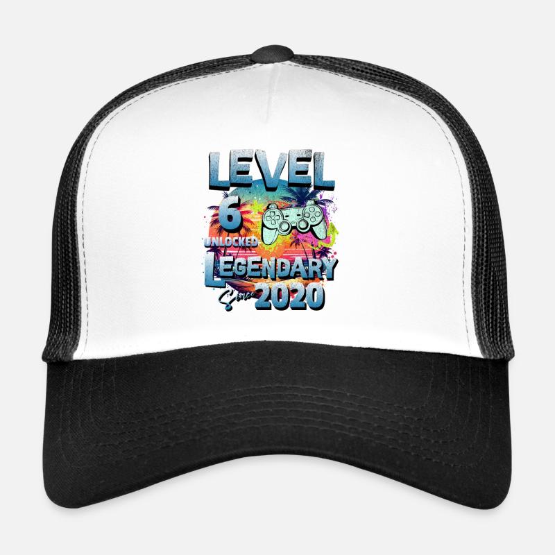 Level 6 Jahre Freigeschaltet seit 2020 Geburtstag Trucker Cap