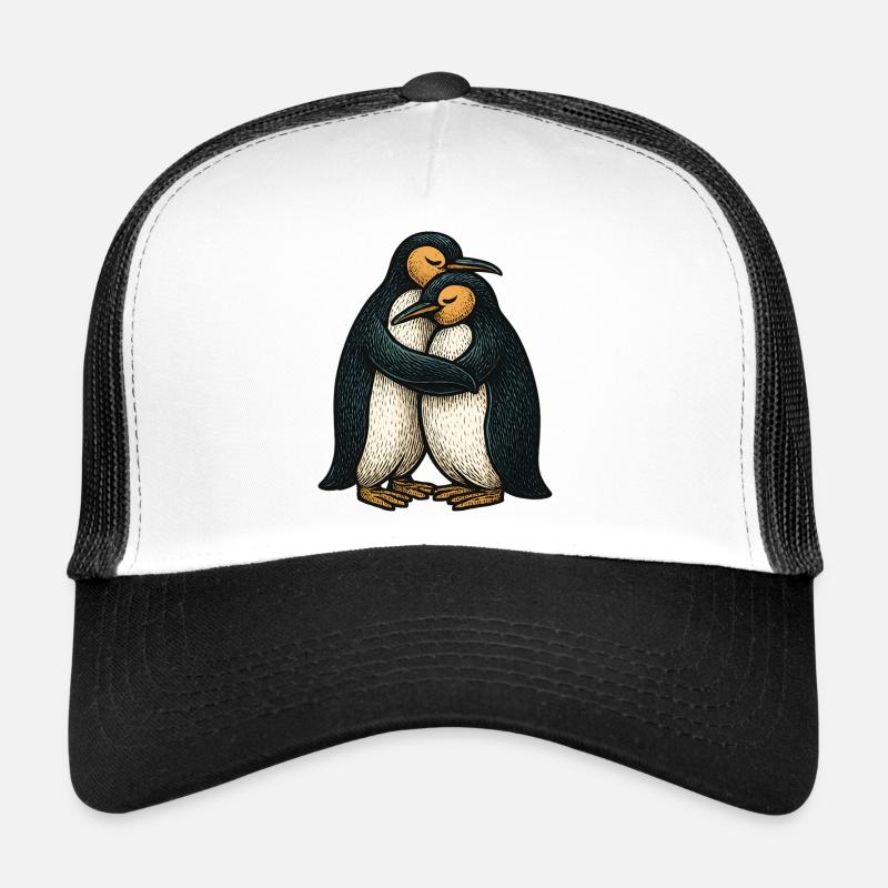 Câlin des manchots à double sens Casquette trucker 