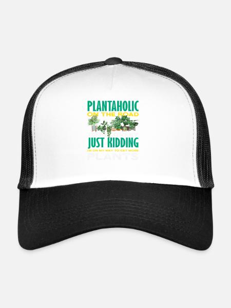 Jardinage Plantaholic Plant Lover Gardener - Casquette trucker  - blanc/noir - Devant