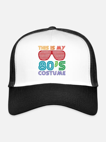 This is my 80's 80's Costume Costume - Trucker Cap - white/black - Front