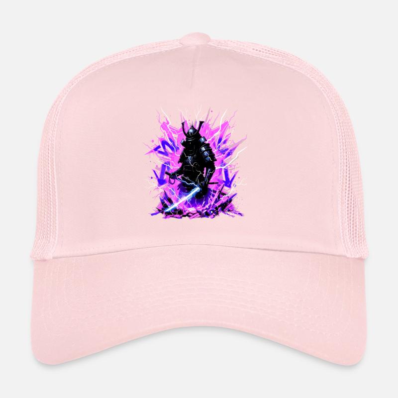 Cyber Samurai – Synthwave Katana Spirit Trucker Cap