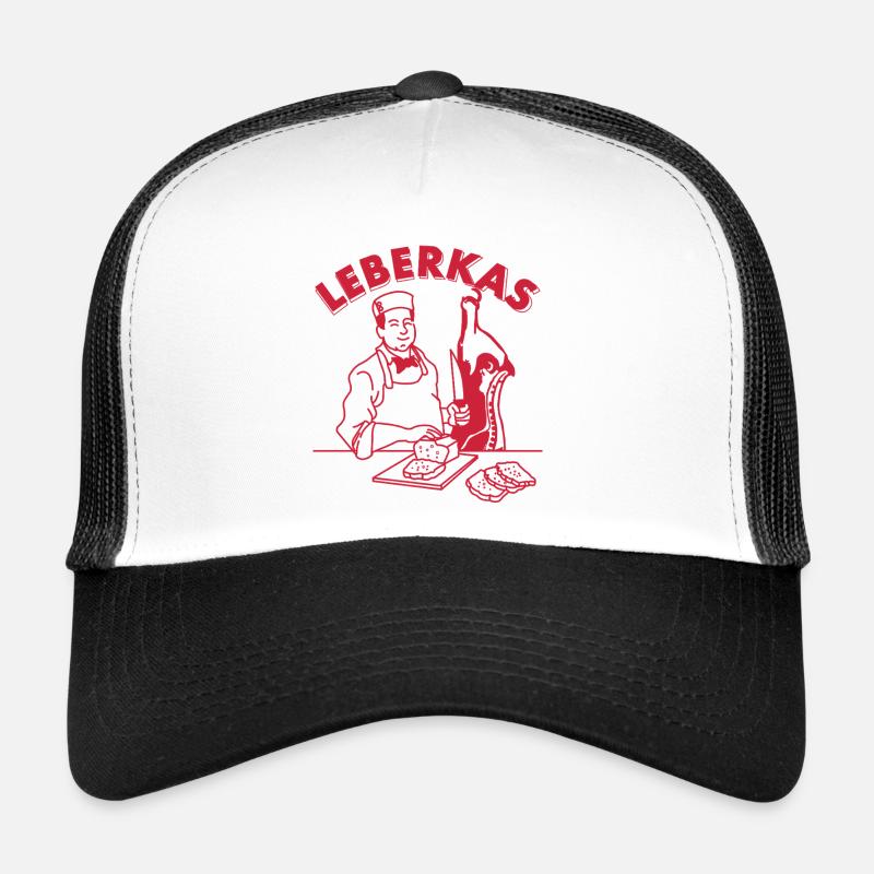 Lustiger Metzger Leberkas Bayrischer Döner - Trucker Cap - Weiß/Schwarz