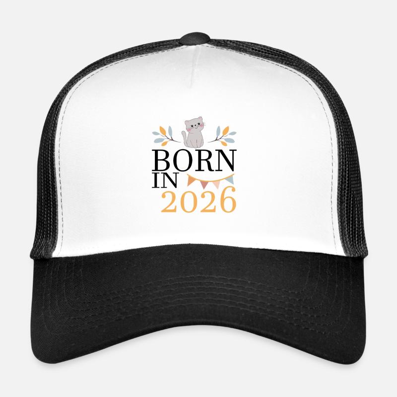 Born in 2026 Baby Katze bald Mama Geschenk Trucker Cap