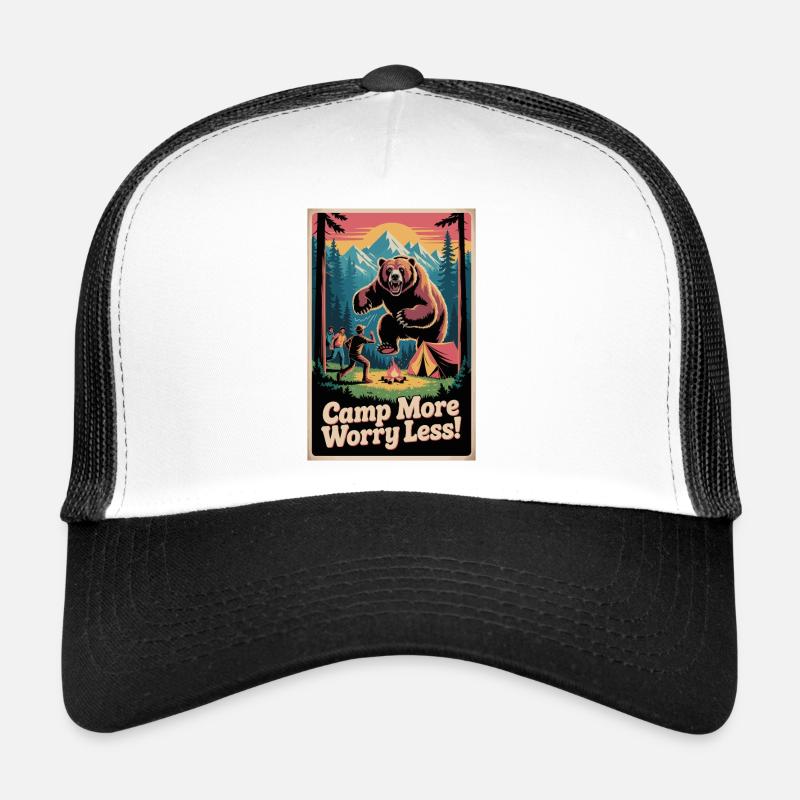 Camp More Worry Less Trucker Cap