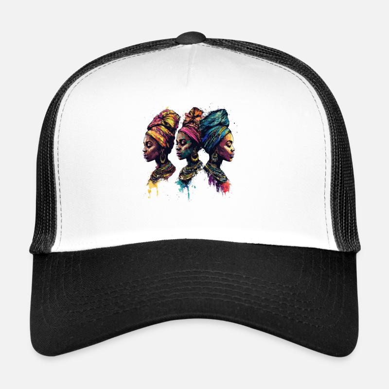Icônes triples africaines de bandage Casquette trucker 