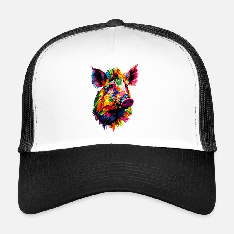 Wildschwein Schwarzwild Wildschweine Schwein Jäger Trucker Cap