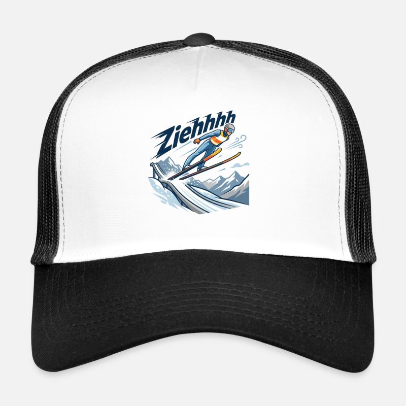 Vol de saut à ski Ziehhhh à travers le stade Casquette trucker 