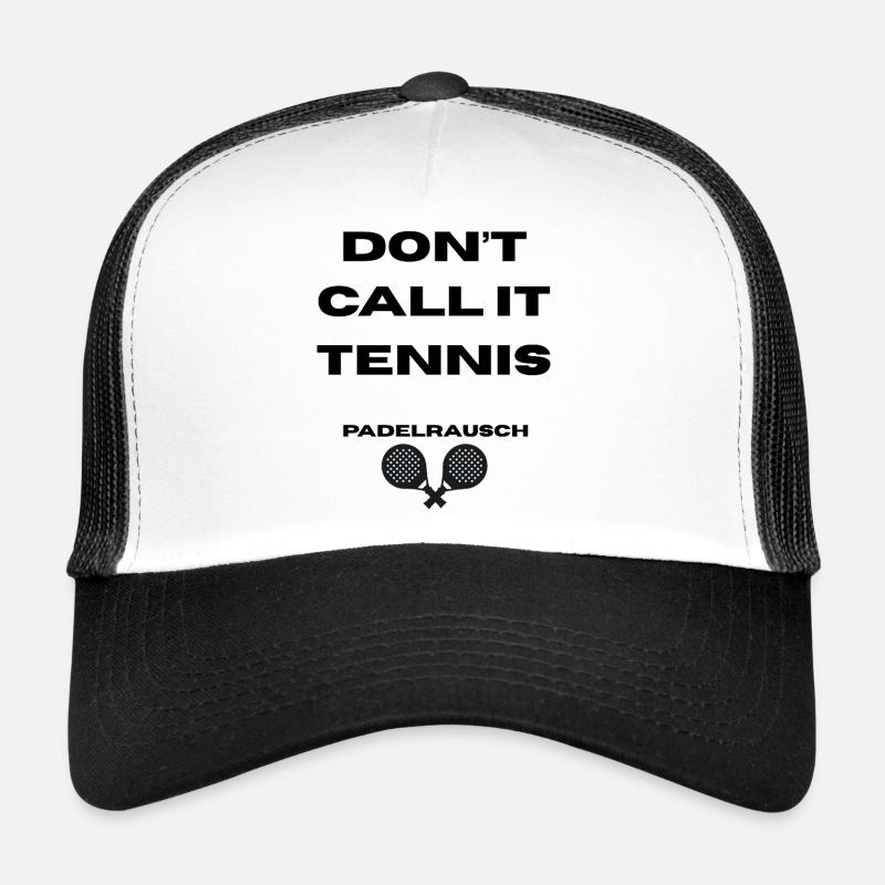 Padel - Don't call it Tennis - Trucker Cap - Weiß/Schwarz