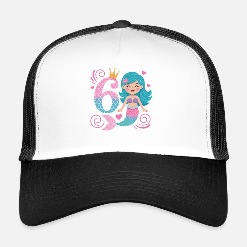 6e anniversaire de la sirène 6 ans Casquette trucker 