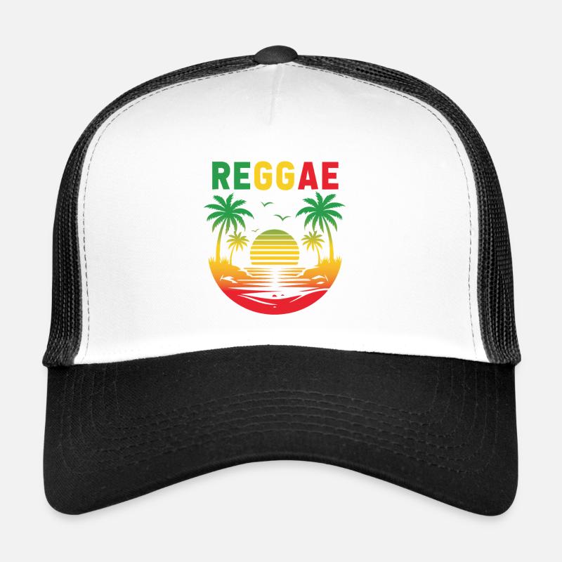 Reggae Sunset Palm Paradise Casquette trucker 